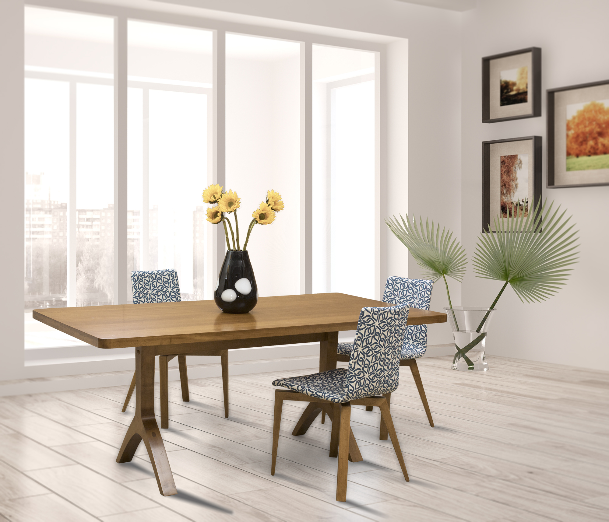 Hudson Table with Slip-U Chairs
