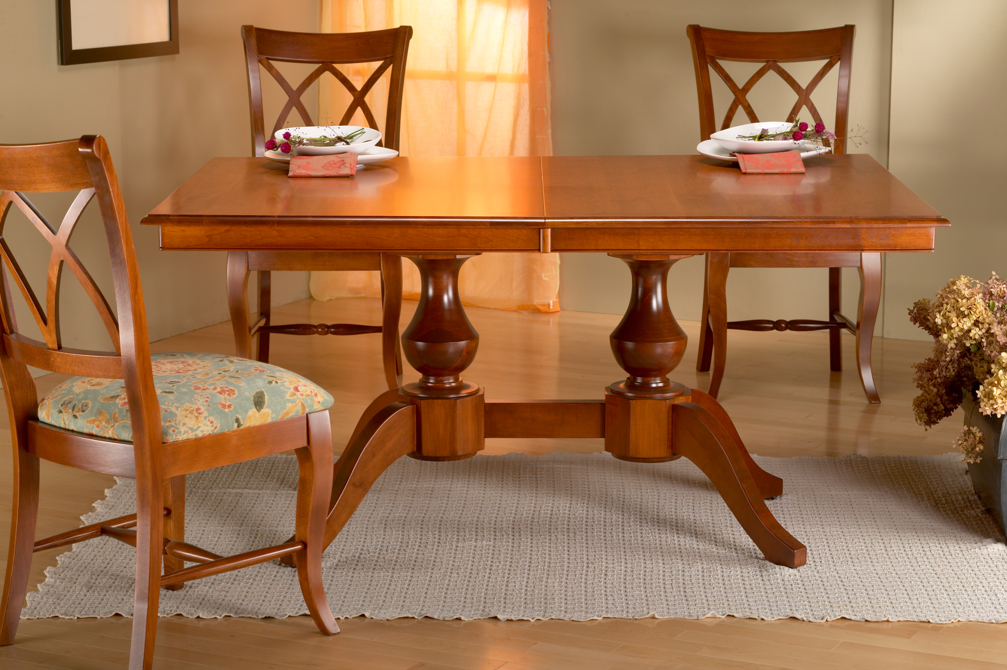 Woodstock Double Dining Table Saloom Furniture Company